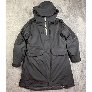 Under Armour Women's UA Stormproof Extreme Insulated Jacket Black Hooded Sz S